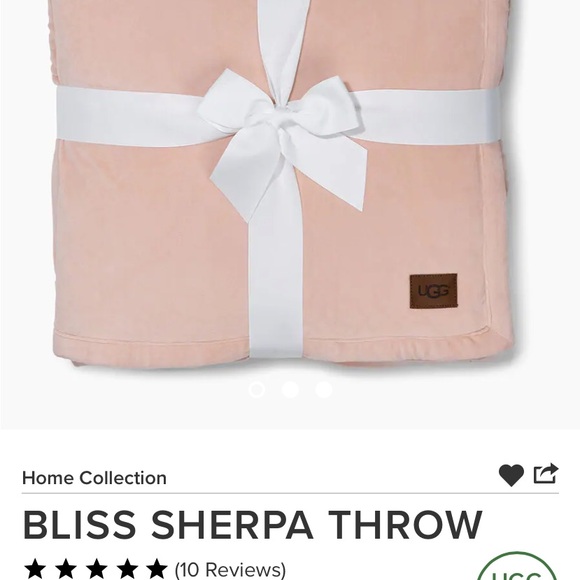 UGG Pink Sherpa Throw Blanket